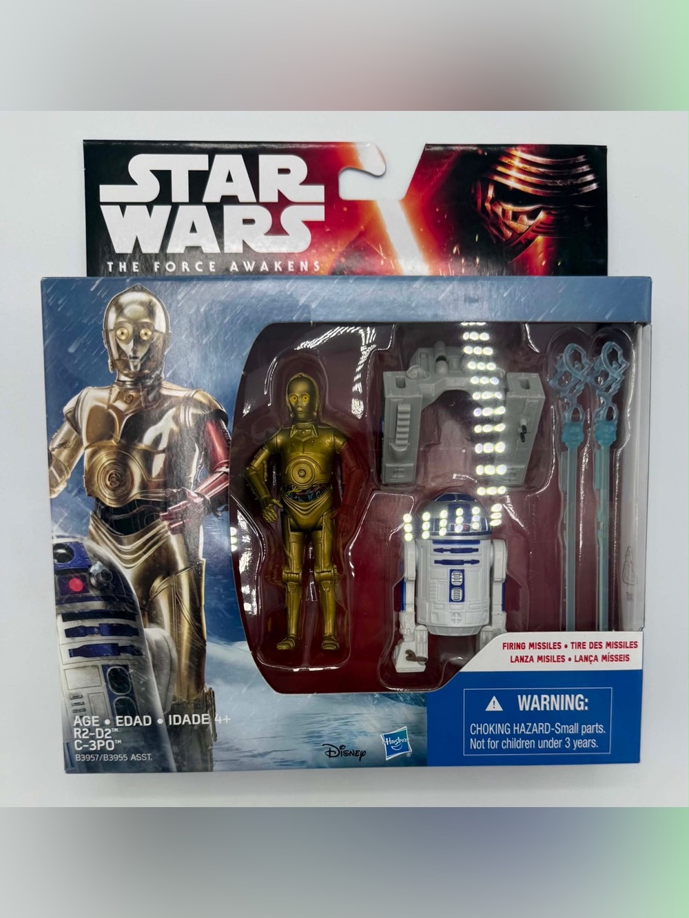 Star Wars The Force Awakens R2-D2 & C-3PO Red Arm Snow Mission 3.75 Figure